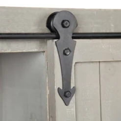 Decorative Wood Wall Storage Cabinet With 2 Sliding Barn Doors Rustic Gray - Kate & Laurel All Things Decor -Safavieh Outlet Store GUEST 85730f5d f6c3 4e46 a79c 0b77a320141b