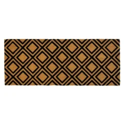Diamonds Indoor/Outdoor Coir Doormat Natural/Black - Entryways -Safavieh Outlet Store GUEST 85c26016 77fb 4c76 b823 b70b39edc02e