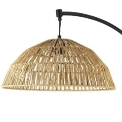 77" Metal And Rattan Bowl Boho Floor Lamp Black - River Of Goods -Safavieh Outlet Store GUEST 865b7255 3fb5 47c8 b273 c9c96db6d2d8