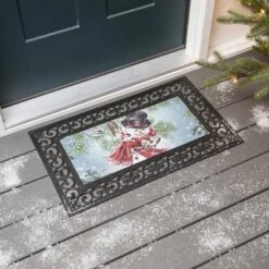 Evergreen Snowman Snuggles Sassafras Switch Puzzle Mat 11.5 X 10 Inches Indoor And Outdoor Decor