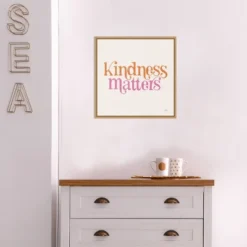 16" X 16" Kindness Matters By Laura Marshall Framed Canvas Wall Art Light Brown - Amanti Art -Safavieh Outlet Store GUEST 8a639a5b cccd 4ef0 b747 21dcd8176cf2