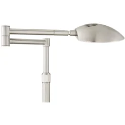 Possini Euro Design Eliptik Modern Desk Table Lamp 24 1/2" High Satin Nickel LED Swing Arm Adjustable Height For Bedroom Living Room Nightstand Office -Safavieh Outlet Store GUEST 8a7413ef 0643 4ac1 9f68 9f61cfe1a0ac