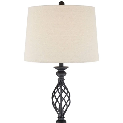 Franklin Iron Works Annie Rustic Floor Lamp With Black Riser 67 1/2" Tall Bronze Iron Scroll Cream Hardback Drum Shade For Living Room Bedroom Office 1 Franklin Iron Works Annie Rustic Floor Lamp With Black Riser 67 1/2" Tall Bronze Iron Scroll Cream Hardback Drum Shade For Living Room Bedroom Office