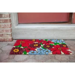 1'4" X 2'4" Forget Me Nots Blooms Indoor/Outdoor Coir Doormat - Entryways -Safavieh Outlet Store GUEST 8c0a60b5 7b15 4660 badf 0c10b2205671