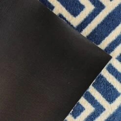 2'x3' ColorStar Deco Grid Door Mat Navy - Bungalow Flooring -Safavieh Outlet Store GUEST 8c510769 1f12 4d10 a08a 3f3c31c4b71b