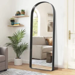 Elsie 71" X 28" Arched Full Length Mirror, Aluminum Alloy Frame Arched Mirror Full Length For Leaning & Wall Mounted, No Stand - The Pop Home -Safavieh Outlet Store GUEST 8cc0e32f 79cd 4b61 8603 59394d29c1e8