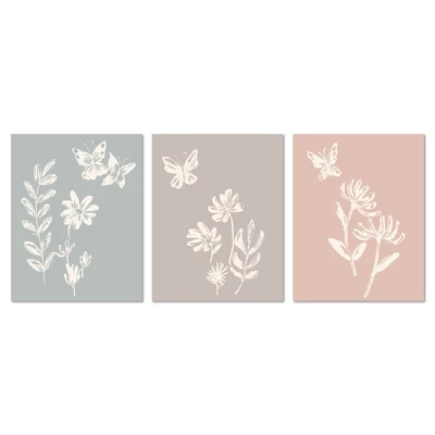 Lambs & Ivy Baby Blooms 3 Piece Floral Unframed Nursey/Child Wall Art 11” X 14” 1 Lambs & Ivy Baby Blooms 3 Piece Floral Unframed Nursey/Child Wall Art 11” X 14”