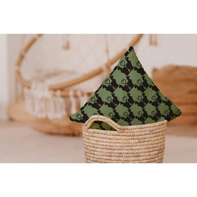 16"x16" Cat Clowder Print Square Throw Pillow Sage Green - E By Design 3 16"x16" Cat Clowder Print Square Throw Pillow Sage Green - E By Design - Image 3