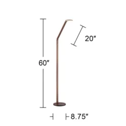 Possini Euro Design Magnum Modern Task Floor Lamp 61" Tall French Bronze Brown Metal LED Adjustable For Living Room Reading Bedroom Office House Home -Safavieh Outlet Store GUEST 8f9282ea ef7d 4ebc 9c78 ebead13ea845