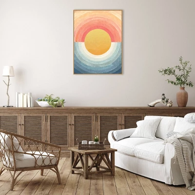 32" X 42" Retro Vibes Abstract Sun By Danhui Nai Framed Canvas Wall Art Print - Amanti Art 4 32" X 42" Retro Vibes Abstract Sun By Danhui Nai Framed Canvas Wall Art Print - Amanti Art - Image 4