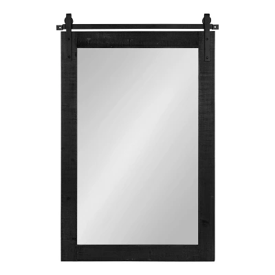 26" X 39" Cates Rustic Wall Mirror Black - Kate & Laurel All Things Decor 1 26" X 39" Cates Rustic Wall Mirror Black - Kate & Laurel All Things Decor