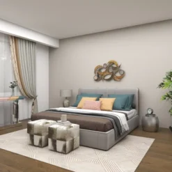 Metal Abstract Wall Decor With Round Mirror Accents Beige - Olivia & May 12 Metal Abstract Wall Decor With Round Mirror Accents Beige - Olivia & May -Safavieh Outlet Store GUEST 9142aed5 6630 4e42 942a 0f643356c664