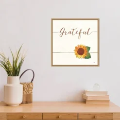 16" X 16" Grateful Fall Sunflower By Veronique Charron Framed Canvas Wall Art - Amanti Art -Safavieh Outlet Store GUEST 9235dd62 efc5 4c65 806a 5e0ac76041d3