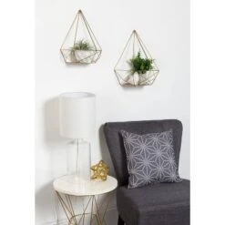 2pc Prouvé Diamond Shaped Shelf Set Gold - Kate & Laurel All Things Decor -Safavieh Outlet Store GUEST 947be798 0fe7 4e78 b5b4 759cac5eeaa6