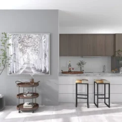 Canvas Landscape Trees Framed Wall Art With Silver Frame White - Olivia & May -Safavieh Outlet Store GUEST 95acccce 4a36 444a b64f ea4df19d2b68