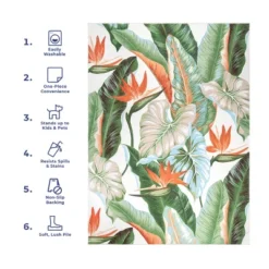 NuLOOM Nevaya Machine Washable Floral Leaves Area Rug -Safavieh Outlet Store GUEST 96eee16b 6682 4287 8ae7 b3c04ab53d54