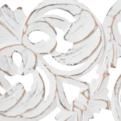 Wood Floral Handmade Intricately Carved Wall Decor Set Of 3 White - Olivia & May -Safavieh Outlet Store GUEST 973cff2b 1cfd 4c05 b029 22dc357d97cd