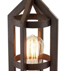 Franklin Iron Works Lucas Industrial Table Lamps 26" High Set Of 2 Bronze With USB Charging Port Nightlight LED Peanut Drum Shade For Bedroom Desk -Safavieh Outlet Store GUEST 97ab6298 52f2 435c bfbb e319303fcc9b