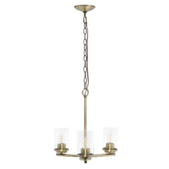 3-Light 15" Classic Contemporary Clear Glass/Metal Hanging Pendant Chandelier - Lalia Home -Safavieh Outlet Store GUEST 98f46af7 09d4 4efb 943e 8fbecf5a64e3