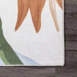 NuLOOM Nevaya Machine Washable Floral Leaves Area Rug -Safavieh Outlet Store GUEST 9a415147 b03a 40c9 be7a 089fff4c705a