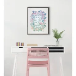 18" X 24" Sylvie Little Fierce Lavender And Mint Framed Canvas Wall Art By Cat Coquillette Gray - Kate And Laurel -Safavieh Outlet Store GUEST 9c0a7737 f509 4a8d b95c ca8c323a838c