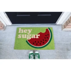 1'4" X 2'4" Hey Sugar Indoor/Outdoor Coir Doormat Green/White/Red - Entryways 5 1'4" X 2'4" Hey Sugar Indoor/Outdoor Coir Doormat Green/White/Red - Entryways -Safavieh Outlet Store GUEST 9d1f89c5 a6cd 43e7 87cd 9980b7434cff