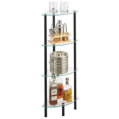 MDesign Household Floor Storage Corner Tower, 4 Tier 12 MDesign Household Floor Storage Corner Tower, 4 Tier - Image 12