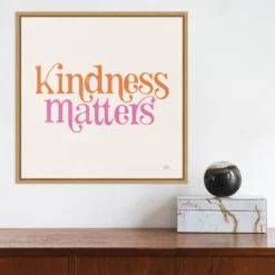 16" X 16" Kindness Matters By Laura Marshall Framed Canvas Wall Art Light Brown - Amanti Art -Safavieh Outlet Store GUEST 9d7f6fcd 196e 41d8 ad57 42cc93f1eea2