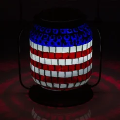 7" Solar Patriotic Glass/Iron Hanging Lantern With LED Lights Cool White - Alpine Corporation 12 7" Solar Patriotic Glass/Iron Hanging Lantern With LED Lights Cool White - Alpine Corporation -Safavieh Outlet Store GUEST 9e544c8c fc87 45eb 995d ebff67db839e