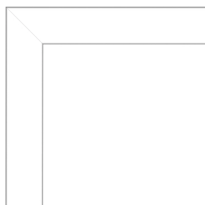 30" X 30" Non-Beveled Wedge White Bathroom Wall Mirror - Amanti Art 2 30" X 30" Non-Beveled Wedge White Bathroom Wall Mirror - Amanti Art - Image 2