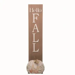 Transpac Wood Brown Harvest Hello Fall Porch Decor