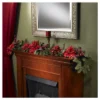 60" Poinsettia & Berry Garland - Nearly Natural