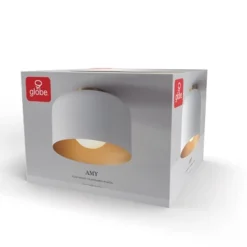 Amy 1-Light Matte White Flush Mount Ceiling Light With Inner Frosted Glass Shade - Globe Electric -Safavieh Outlet Store GUEST a44f2acc bc27 4e26 b91f e2f30ac22639