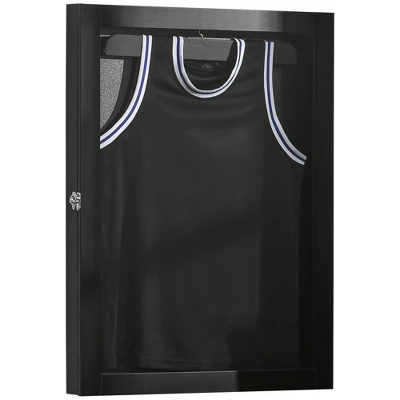 HOMCOM 24" X 32" Jersey Display Case, Memorabilia Acrylic Shadow Box With And Hanger, Black 3 HOMCOM 24" X 32" Jersey Display Case, Memorabilia Acrylic Shadow Box With And Hanger, Black - Image 3