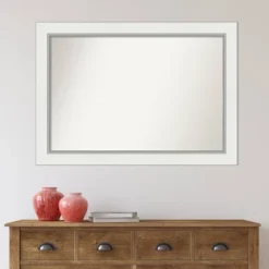 42" X 30" Non-Beveled Eva White Silver Wall Mirror - Amanti Art 13 42" X 30" Non-Beveled Eva White Silver Wall Mirror - Amanti Art -Safavieh Outlet Store GUEST a60cd575 cc1b 4c58 aef7 e7886b355887