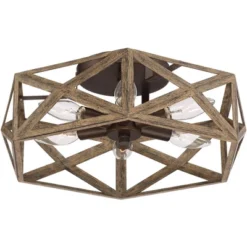Possini Euro Design Moorcroft Modern Farmhouse Ceiling Light Semi Flush Mount Fixture 14 1/2" Wide Dark Wood Bronze 6-Light Hexagon Frame For Bedroom 12 Possini Euro Design Moorcroft Modern Farmhouse Ceiling Light Semi Flush Mount Fixture 14 1/2" Wide Dark Wood Bronze 6-Light Hexagon Frame For Bedroom -Safavieh Outlet Store GUEST a61002d5 086f 43ee 86de 5d4d73cd4298