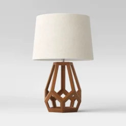 Large Wood Geo Assembled Table Lamp - Threshold™ -Safavieh Outlet Store GUEST a81d2d5f 9840 4146 aad2 1305e5961548