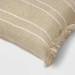 Textured Linen Striped Throw Pillow Neutral - Threshold™ -Safavieh Outlet Store GUEST a82a2b2d 43ce 4efa 82dd d8171cafb597