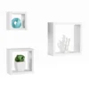 Floating Shelves- Cube Wall Shelf Set With Hidden Brackets, 3 Sizes To Display Décor, Books, Photos, More- Hardware Included By Lavish Home (White)