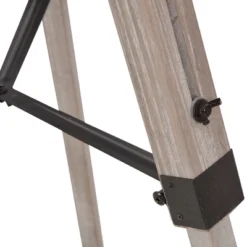 HOMCOM Industrial Style Tripod Floor Lamp, Vintage Spotlight Reading Lamp With Wooden Metal Legs, Wood And Black -Safavieh Outlet Store GUEST a9043081 187f 46d8 bb75 ba29b2721886