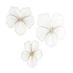 Metal Floral Wall Decor Set Of 3 Gold - CosmoLiving By Cosmopolitan -Safavieh Outlet Store GUEST a911a760 a906 4f16 88f7 78e6e8909983