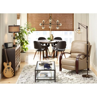 Franklin Iron Works Industrial Downbridge Floor Lamp 66" Tall Bronze Cognac Glass Dimmable LED Edison Bulb For Living Room Reading Office 8 Franklin Iron Works Industrial Downbridge Floor Lamp 66" Tall Bronze Cognac Glass Dimmable LED Edison Bulb For Living Room Reading Office - Image 8