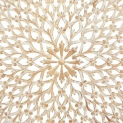 Wood Floral Handmade Intricately Carved Wall Decor With Mandala Design Light Brown - Olivia & May -Safavieh Outlet Store GUEST a9351c08 d609 43bb a923 49717bce1044