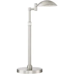 Possini Euro Design Eliptik Modern Desk Table Lamp 24 1/2" High Satin Nickel LED Swing Arm Adjustable Height For Bedroom Living Room Nightstand Office -Safavieh Outlet Store GUEST aa0f4a29 bec0 4111 8c72 01b67ee54c62