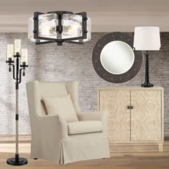 Possini Euro Design Adri Modern Ceiling Light Flush Mount Fixture Black 16 1/2" Wide Black 4-Light Textured Glass For Bedroom Kitchen Living Room Home 11 Possini Euro Design Adri Modern Ceiling Light Flush Mount Fixture Black 16 1/2" Wide Black 4-Light Textured Glass For Bedroom Kitchen Living Room Home -Safavieh Outlet Store GUEST aa12d34d 4a27 4c8d 9dc7 7361cc026951