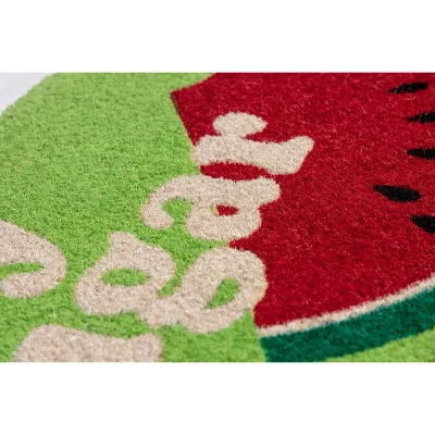 1'4" X 2'4" Hey Sugar Indoor/Outdoor Coir Doormat Green/White/Red - Entryways 2 1'4" X 2'4" Hey Sugar Indoor/Outdoor Coir Doormat Green/White/Red - Entryways - Image 2