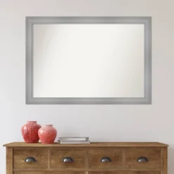 40" X 28" Non-Beveled Flair Polished Nickel Wall Mirror - Amanti Art 13 40" X 28" Non-Beveled Flair Polished Nickel Wall Mirror - Amanti Art -Safavieh Outlet Store GUEST aba3e0b2 a08c 470b af9f 525665348d85