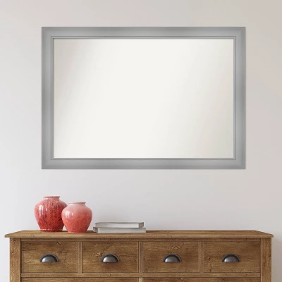 40" X 28" Non-Beveled Flair Polished Nickel Wall Mirror - Amanti Art 7 40" X 28" Non-Beveled Flair Polished Nickel Wall Mirror - Amanti Art - Image 7