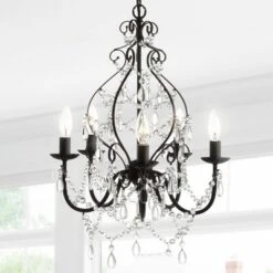 17" LED Crystal Maura Chandelier Black - Jonathan Y -Safavieh Outlet Store GUEST abcb8c43 778e 4e57 b93e d3f3ac35c019