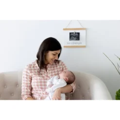 Pearhead Wooden Sonogram Wall Frame - 4"x5"